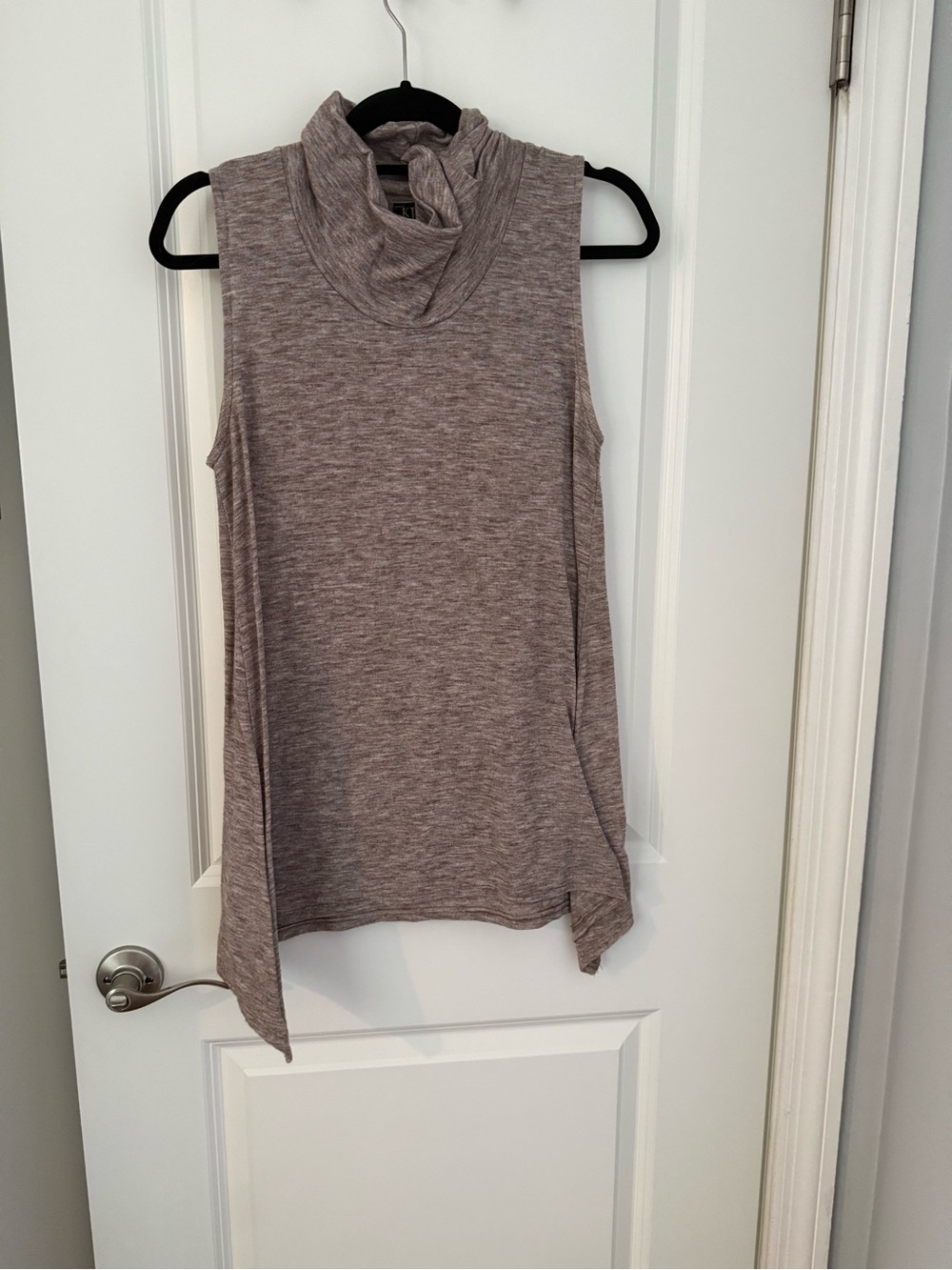 Signature Sleeveless Cowl Neck Top - Taupe